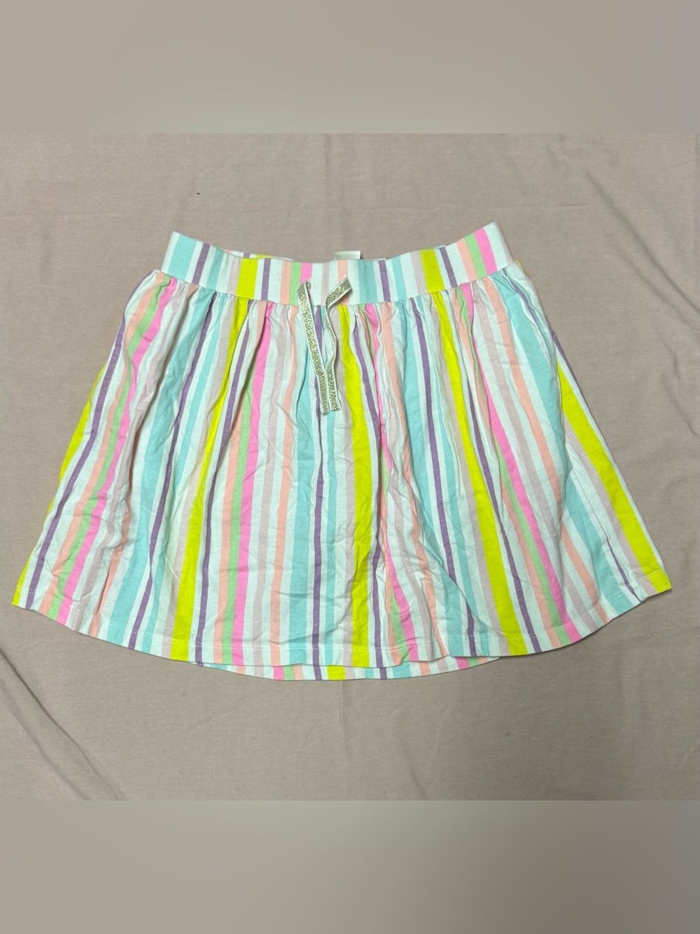 Girls' Pastel Stripe Skort - Multicolor